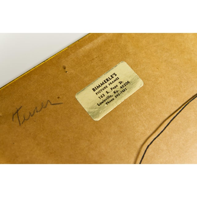 Mid 20th Century Mid Twentieth Century Japanese Woodblock Print "Sleeping Child" by Kaoru Kawano For Sale - Image 5 of 5