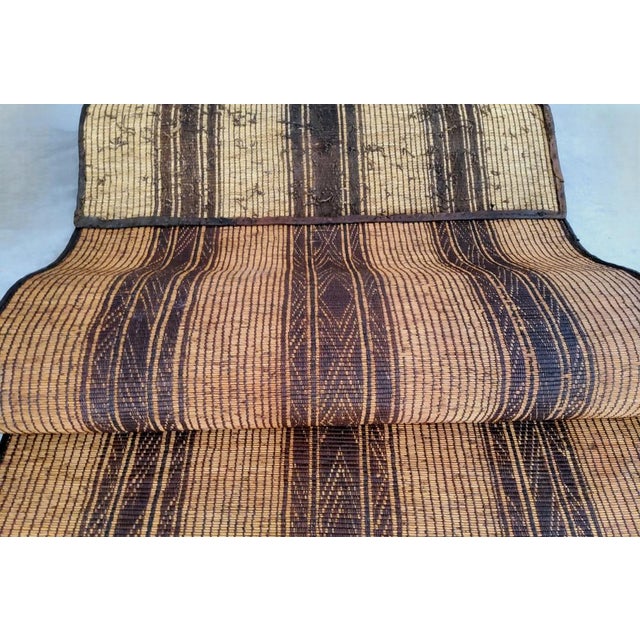1990s Vintage Tuareg Rug in Rush and Leather, 1990s For Sale - Image 5 of 9