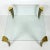 Hollywood Regency Hollywood Regency Square Coffee Table in Glass and Brass by Peter Ghyczy, 1970s For Sale - Image 3 of 10
