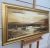Golden Brown Ireland Seascape Landscape at Dusk by Contemporary Irish Artist, Frank Fitzsimons Art measures 36 x 16 inches...