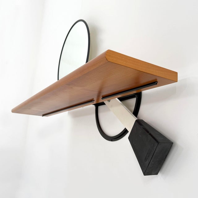 Solemio Console Wall Table with Mirror by Giotto Stoppino for Acerbis, 1980s For Sale - Image 6 of 12