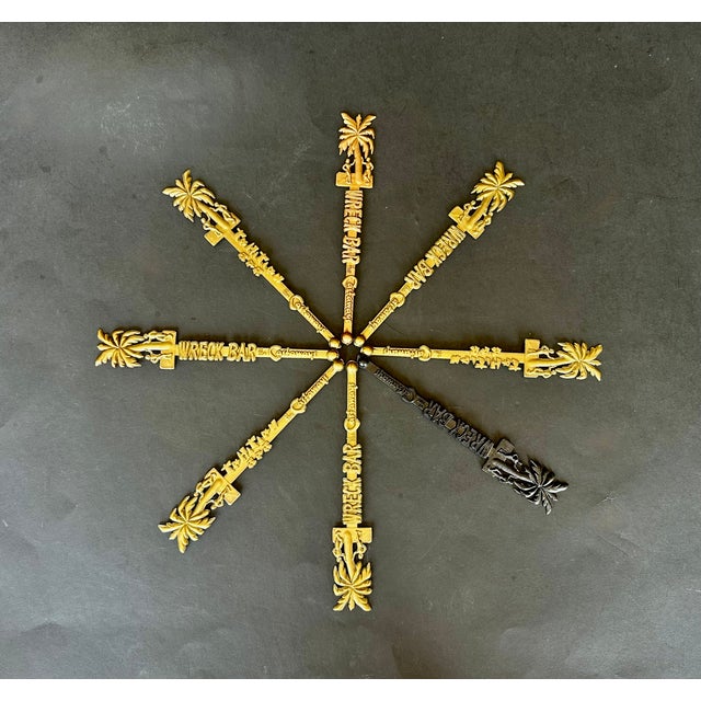 Vintage Hotel Bar Cocktail Drink Stirrers Wreck Bar Miami Beach For Sale In New York - Image 6 of 12