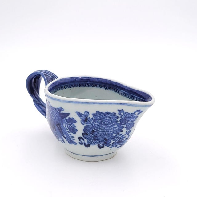 An early 19th century Chinese export Blue Fitzhugh sauce boat.