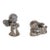 Silver Plated Cherub Pair Miniature Christmas Angels 2pc Holiday Figures 4812b For Sale