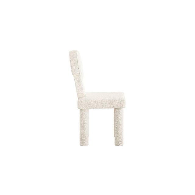 Peggy Chair in White Bouclé by Hommés Studio For Sale - Image 4 of 10