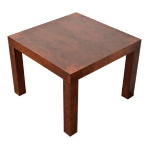 Paul Evans for Directional Mid-Century Modern Burl Wood Parsons Side Table, 1960s