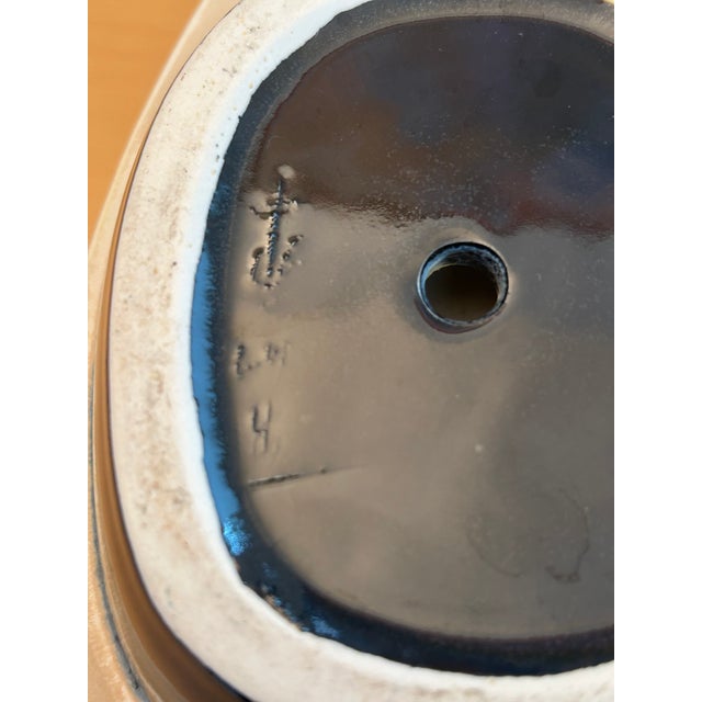 White Vintage Mid-Century Japanese Footed Ikebana Vase Signed For Sale - Image 8 of 9