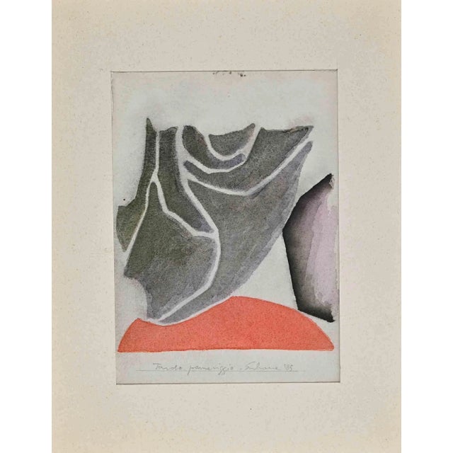 Mario Surbone, Late Afternoon, Original Mixed Media, 1985 For Sale - Image 4 of 4