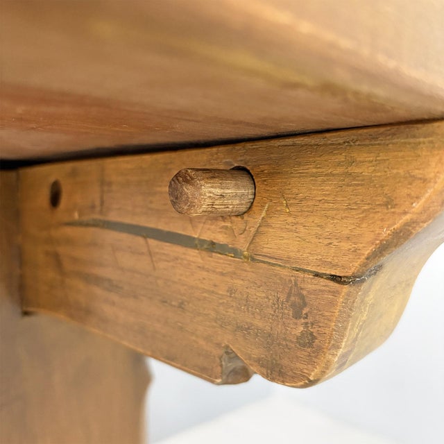 Wood Mid-Century Modern Italian Wooden Dining Table, 1970s For Sale - Image 7 of 18