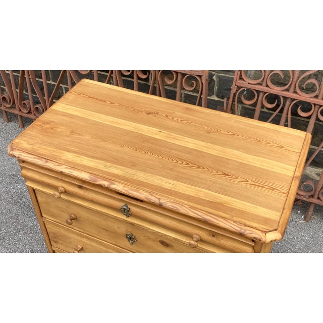 1900 - 1909 1900-1909 Pine Chest of Four Drawers, Denmark For Sale - Image 5 of 16