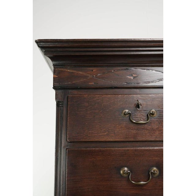 Antique English Chest of Drawers in Oak, 1700s For Sale - Image 6 of 15