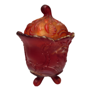 1920s Imperial Glass Slag Glass Footed Candy Dish Excellent Condition