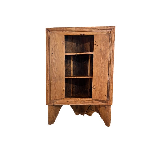 Rustic Larch Corner Unit, 1700s For Sale - Image 4 of 5