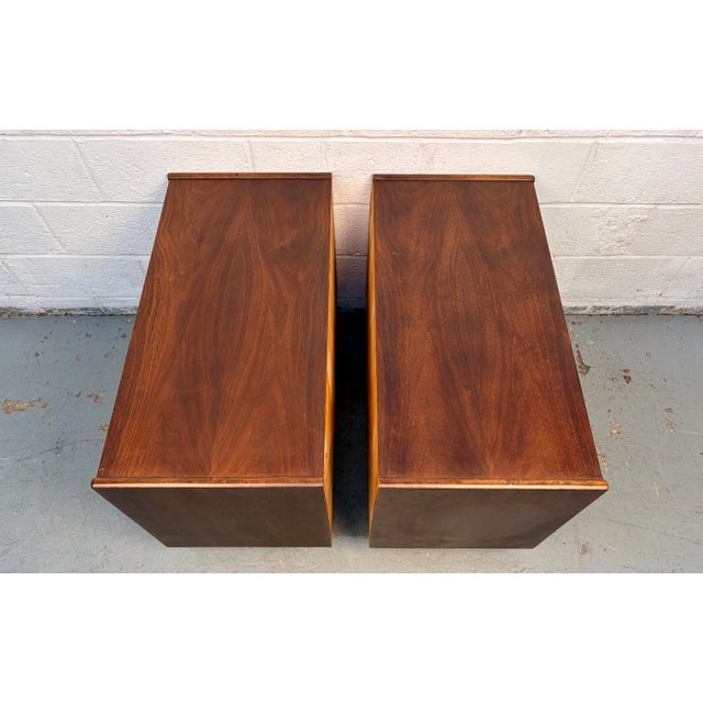 Pair of Mid 20th Century Walnut Cabinets For Sale - Image 11 of 18