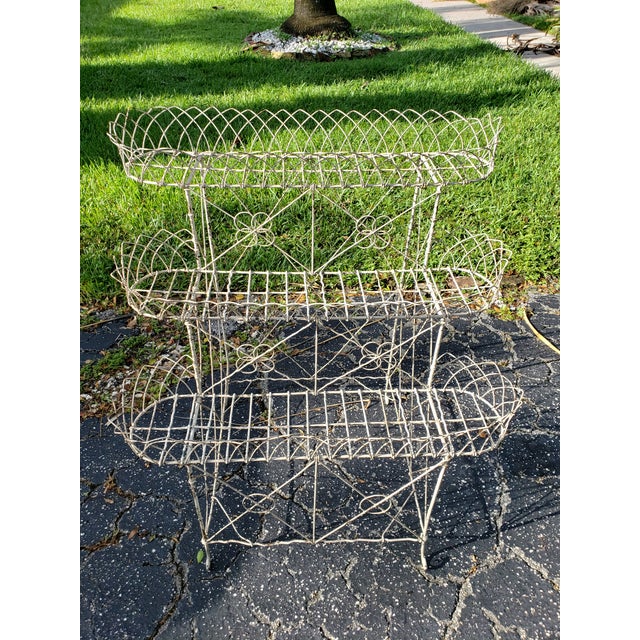 Victorian Era 3 Tier French Wire Plant Stand Chairish