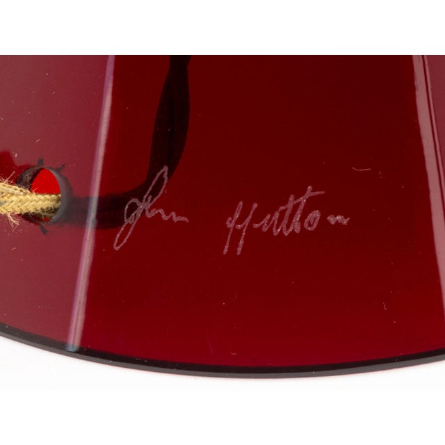 Late 20th Century John Hutton for Donghia Vintage Ruby Murano Glass Lamp For Sale - Image 5 of 6