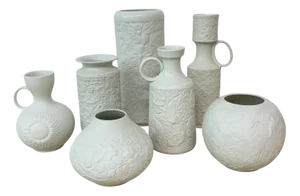 German Bisque Vases from Kaiser Bavaria, 1960s, Set of 7
