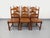 1960s Vintage Brutalist Chairs in Oak Wood, 1960s, Set of 6 For Sale - Image 5 of 18