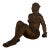 Vintage Bronze Figural Sculpture of a Reclining Nude Woman For Sale
