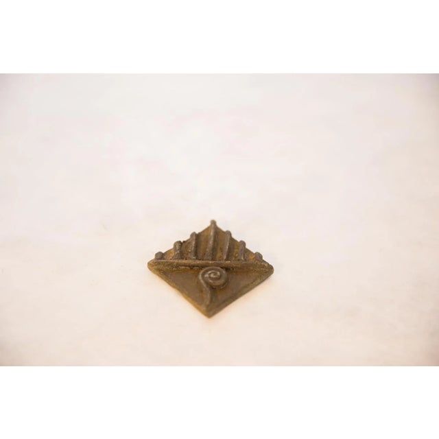 Vintage African Square Bronze Coin For Sale - Image 4 of 5
