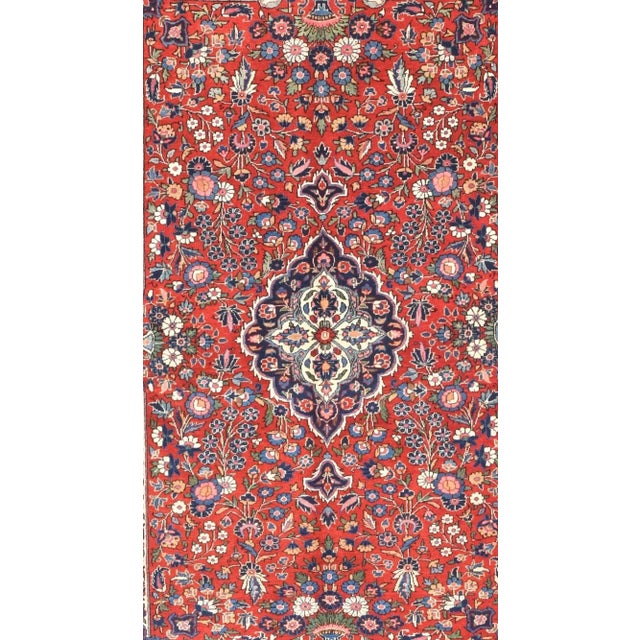 Traditional Antique Persian Kashan Rug 4'4'' X 6'10'' For Sale - Image 3 of 3