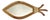 Mid-Century Organic Bamboo and Rattan Fish-Shaped Mirror, France, 1950s For Sale