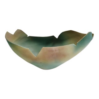 Monumental Mid-Century Modern American Pottery Fruit Bowl Centerpiece Sculpture For Sale