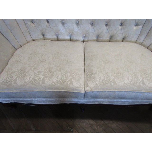 Harris Furniture Mahogany Framed French Style Loveseat For Sale - Image 4 of 9