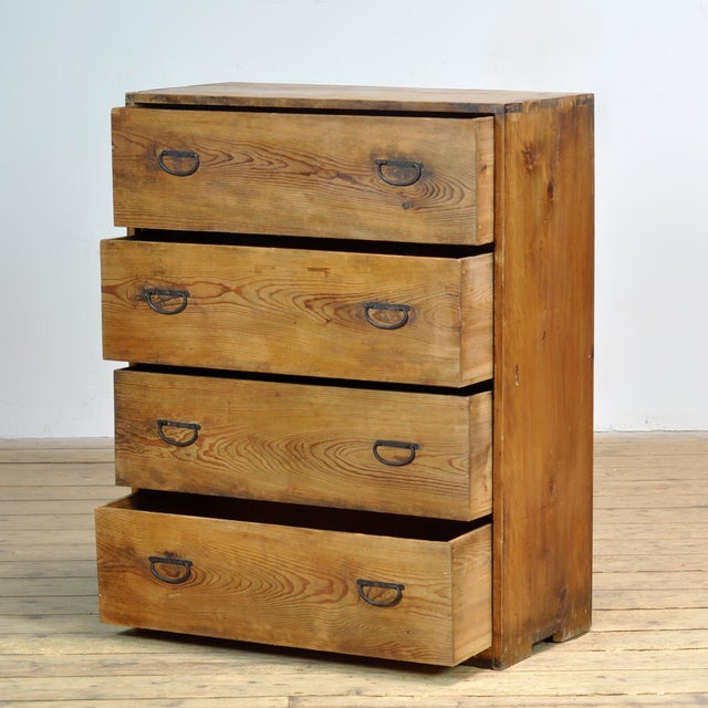 Japanese Tansu Chest of Drawers, 1900s For Sale - Image 4 of 12