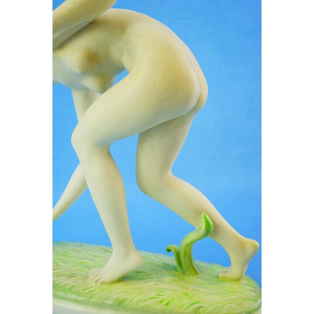 20th Century Art Deco Ceramic Nude Woman Sculpture by Josef Lorenzl for Goldscheider, Austria For Sale - Image 15 of 18