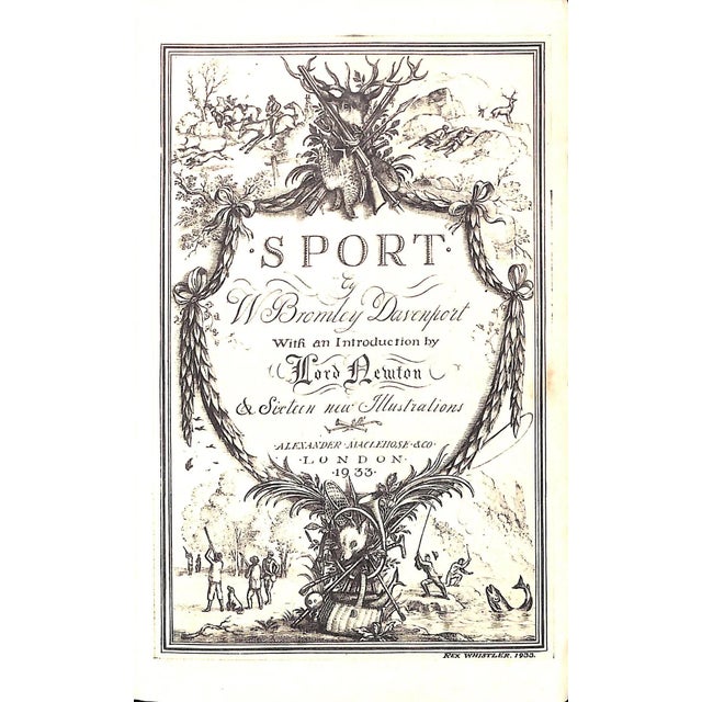 DAVENPORT, W Bromley [240] pp. Alexander Maclehose & Co 1933 8 3/4" x 5 3/4" Title page designed by Rex Whistler...