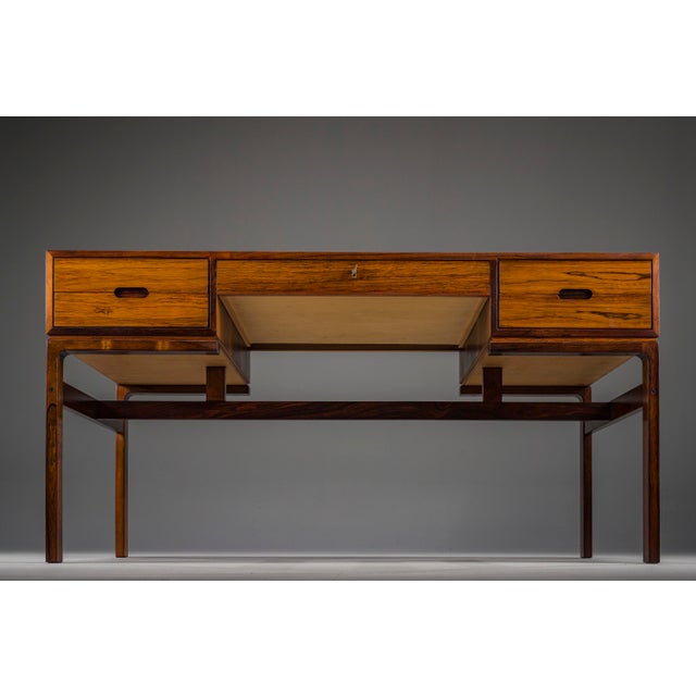 Brown Model 80 Executive Desk by Arne Wahl Iversen for Vinde Møbelfabrik, Denmark, 1950s For Sale - Image 8 of 18