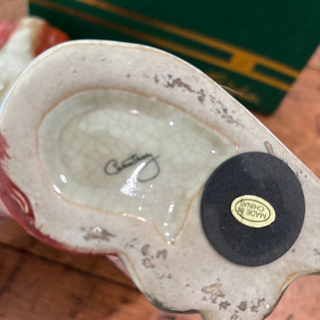 Ceramic Pair of 5.5" Russett Staffordshire Style Spaniel Dogs For Sale - Image 7 of 8