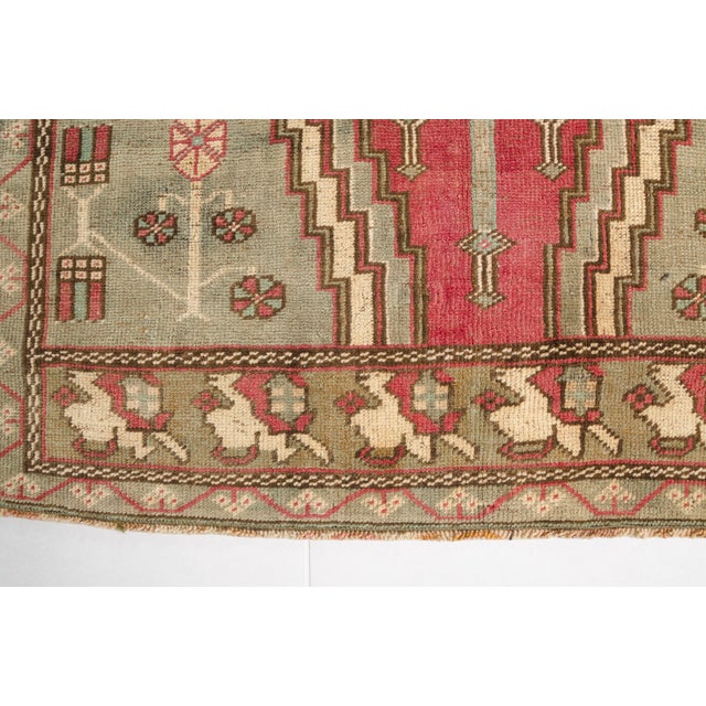 Textile Oushak Antique Handknotted Rug For Sale - Image 7 of 11