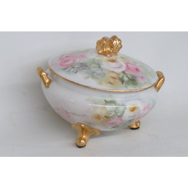 Gda Limoges France Porcelain Lidded Sugar Bowl 4572b For Sale - Image 11 of 18