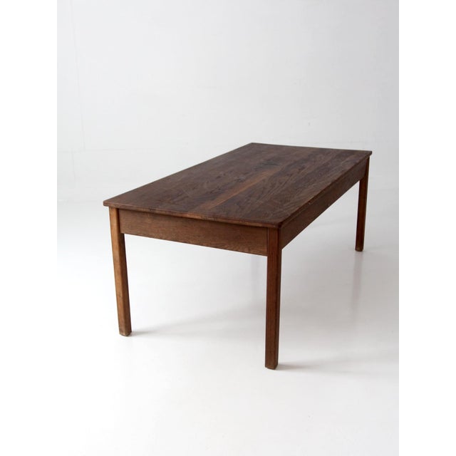 Antique Oak Schoolhouse Work Table For Sale - Image 12 of 18