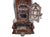 Antique French Art Nouveau Brown Majolica and Enameled Cast Iron Fireplace Tower Stove with Floral Reliefs, 1920s For Sale - Image 10 of 14