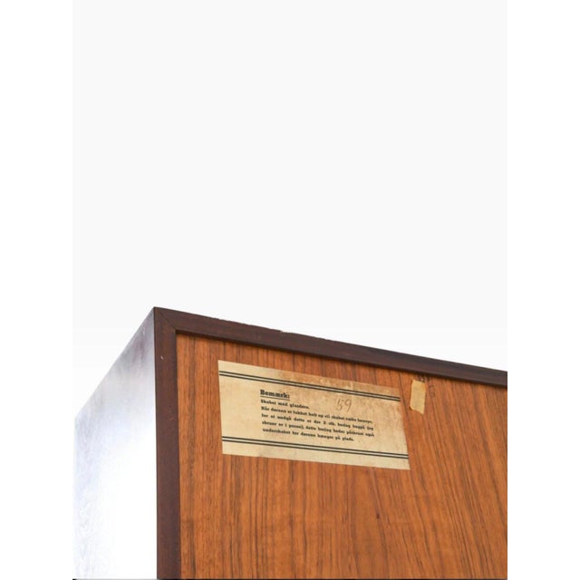 Mid 20th Century Danish Modern Rosewood Hutch Bookcase by Omann Jun, Model 10 | Glass Doors For Sale - Image 11 of 11