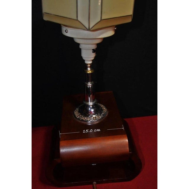 Mid-Century Modern Danish Wood and Glass Table Lamp, 1960s For Sale - Image 16 of 18