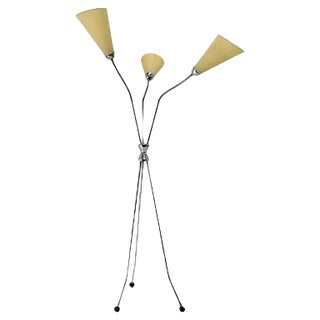 Chrome Plated Floor Lamp, Czechoslovakia, 1960s For Sale