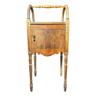 Elegant Vintage Humidor Cabinet, Copper Lined Stand For Sale