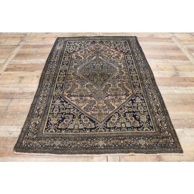 Textile Antique Persian Bibikabad Rug - 04'05 X 06'08 For Sale - Image 7 of 9