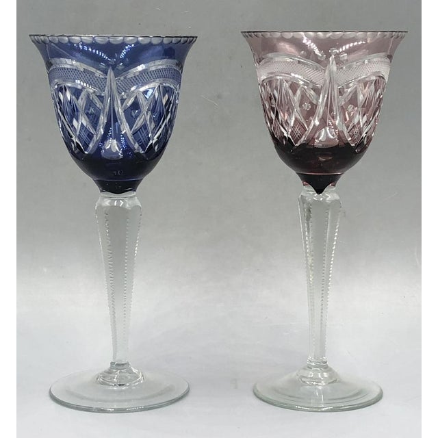 Saint Louis Wine Glasses, 1890s, Set of 2 For Sale - Image 16 of 17