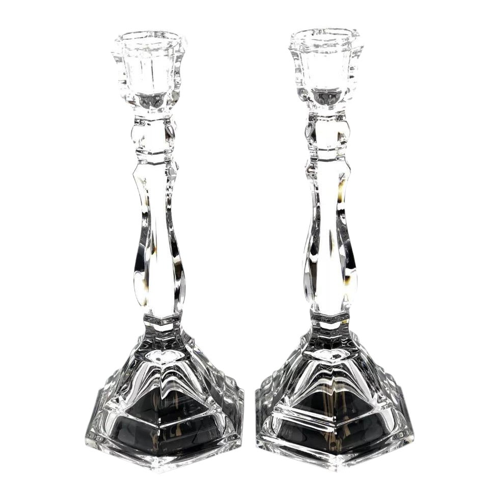 Tiffany Hampton Crystal Candlesticks a Pair Chairish