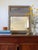 French Provincial Antique Trumeau Style Gray Painted Wall Mirror With Gold Leaf For Sale - Image 3 of 12