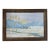 Large Vintage Winter Landscape Oil Painting on Canvas in Ornate Gilt Frame Signed For Sale