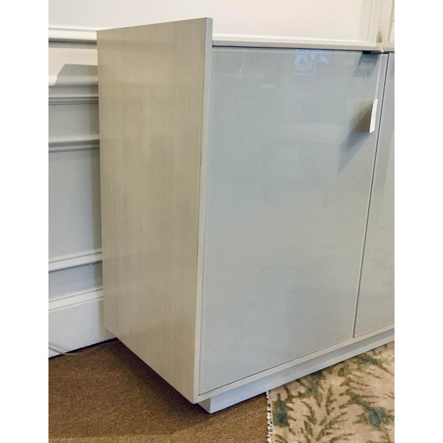 Caracole Contemporary Gray and Beige Glass Expressions Door Chest For Sale In Atlanta - Image 6 of 10