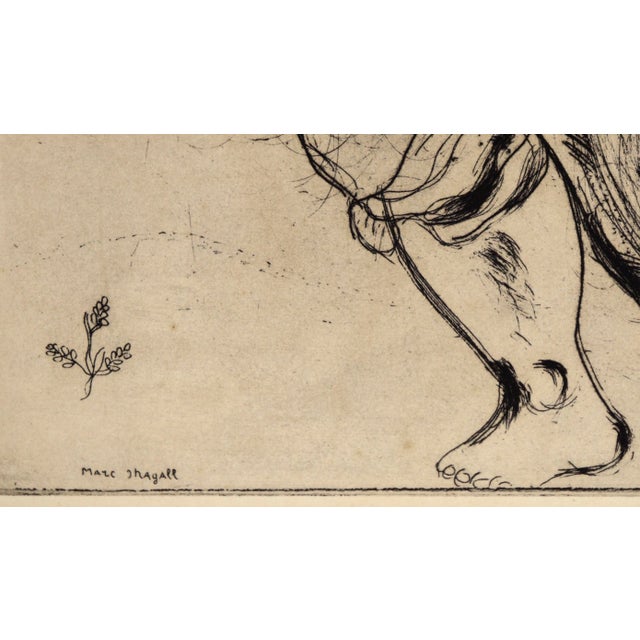 "The Barefoot Lumberjack" Etching From "Les Ames Mortes" by Marc Chagall For Sale In Monterey, CA - Image 6 of 7