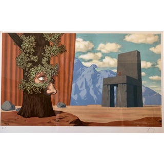 (after) René Magritte, Surrealist Dream Lithograph Belgian Master Magritte Pencil Signed by Mourlot, 1968 For Sale