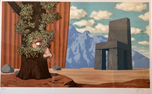(after) René Magritte, Surrealist Dream Lithograph Belgian Master Magritte Pencil Signed by Mourlot, 1968